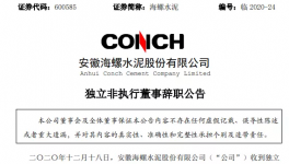 海螺水泥高管辭職！