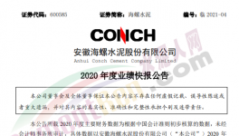 海螺水泥凈利潤351.30億元！同比增加4.58%！