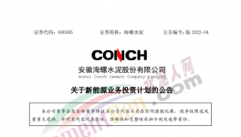 定了！海螺水泥投資50億進軍新能源！