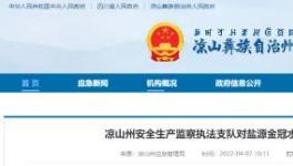 應(yīng)急管理局通報：鹽源金冠水泥被查出多處問題！